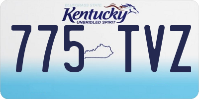 KY license plate 775TVZ