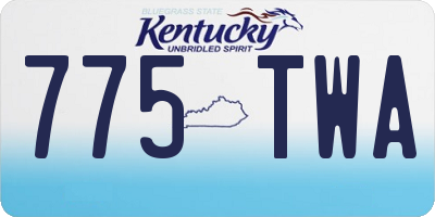 KY license plate 775TWA
