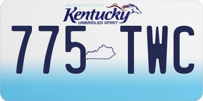 KY license plate 775TWC