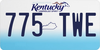 KY license plate 775TWE
