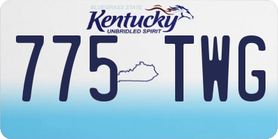 KY license plate 775TWG