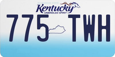 KY license plate 775TWH