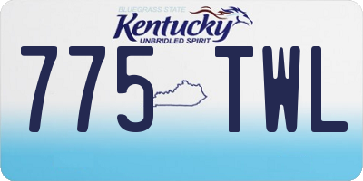 KY license plate 775TWL