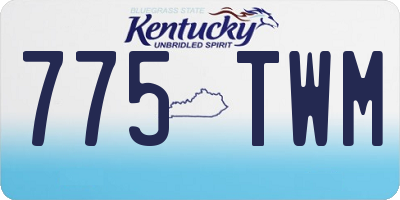 KY license plate 775TWM