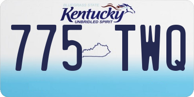 KY license plate 775TWQ