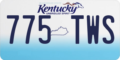 KY license plate 775TWS