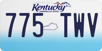 KY license plate 775TWV
