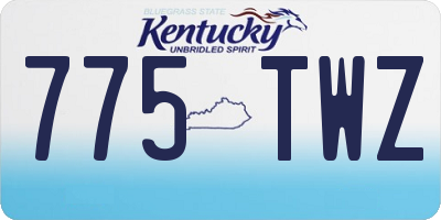 KY license plate 775TWZ