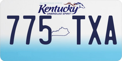 KY license plate 775TXA