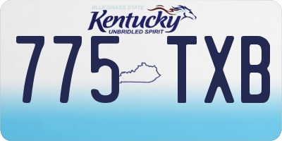 KY license plate 775TXB