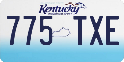 KY license plate 775TXE