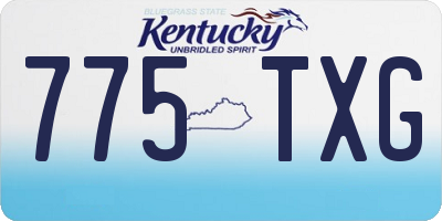 KY license plate 775TXG