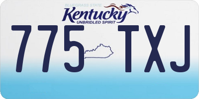 KY license plate 775TXJ