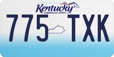 KY license plate 775TXK