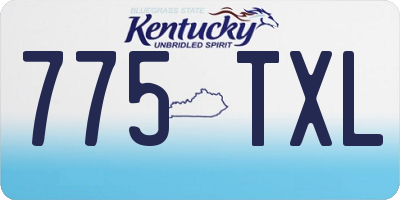 KY license plate 775TXL