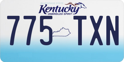 KY license plate 775TXN
