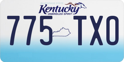 KY license plate 775TXO
