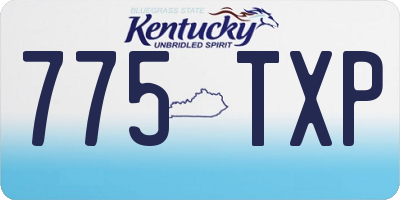 KY license plate 775TXP