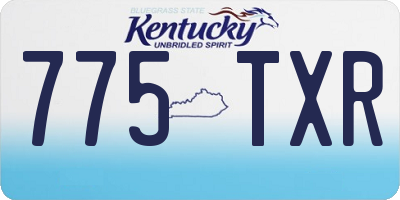 KY license plate 775TXR