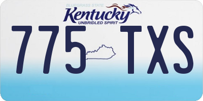KY license plate 775TXS