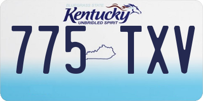 KY license plate 775TXV