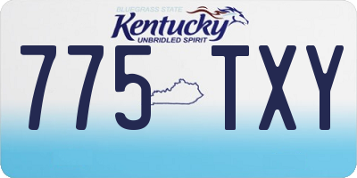 KY license plate 775TXY
