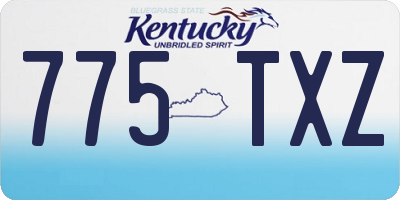 KY license plate 775TXZ
