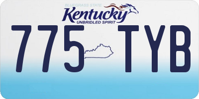 KY license plate 775TYB