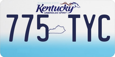 KY license plate 775TYC