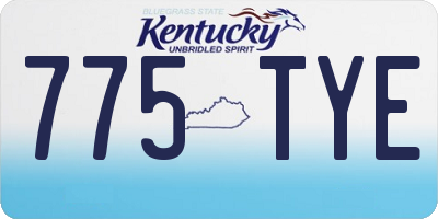 KY license plate 775TYE