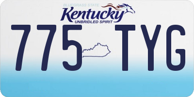 KY license plate 775TYG