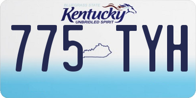 KY license plate 775TYH