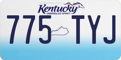 KY license plate 775TYJ