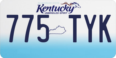 KY license plate 775TYK