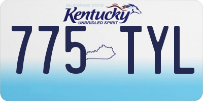 KY license plate 775TYL