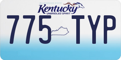 KY license plate 775TYP