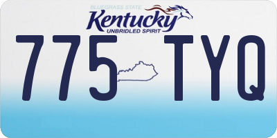 KY license plate 775TYQ