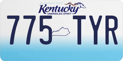 KY license plate 775TYR