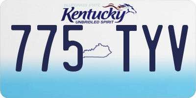 KY license plate 775TYV