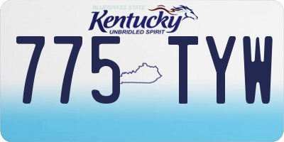 KY license plate 775TYW