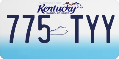 KY license plate 775TYY