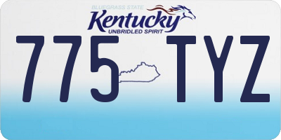 KY license plate 775TYZ