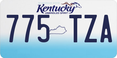 KY license plate 775TZA