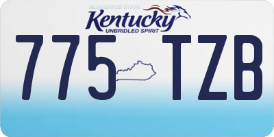 KY license plate 775TZB