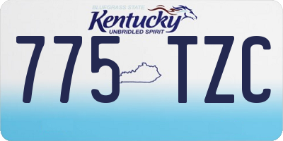 KY license plate 775TZC