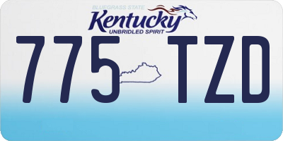 KY license plate 775TZD