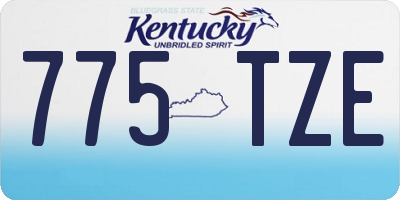 KY license plate 775TZE