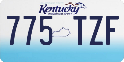 KY license plate 775TZF