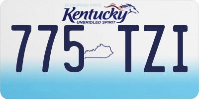 KY license plate 775TZI
