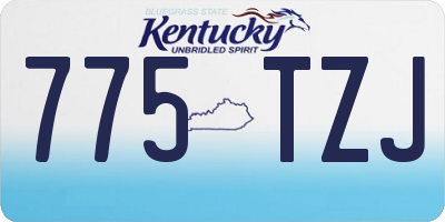 KY license plate 775TZJ